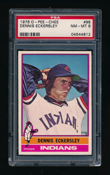 1976 OPC #98, Dennis Eckersley RC PSA 8 NMMT Centered Rare