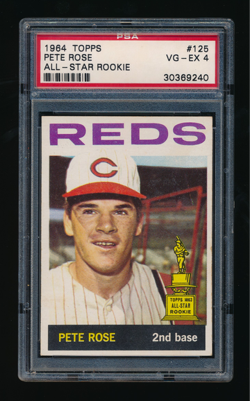 1964 Topps #125 Pete Rose All Star Rookie, PSA 4 VGEX