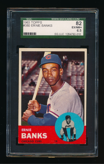 1963 Topps #380, Ernie Banks SGC 6.5 