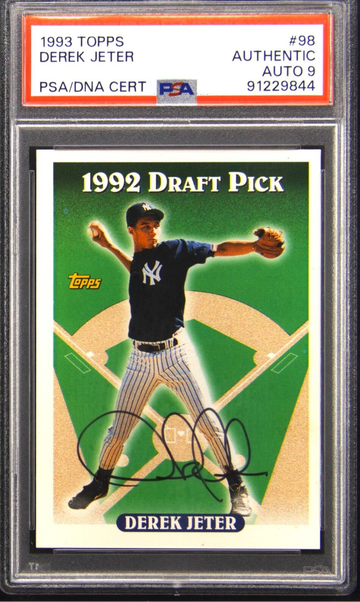 1993 Topps #98, Derek Jeter Auto RC, PSA *Signed in '94