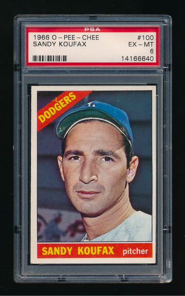 1966 OPC #100, Sandy Koufax PSA 6 *Super Tough*