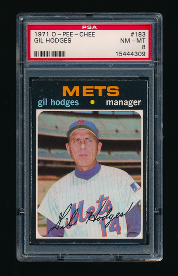 1971 OPC #183, Gil Hodges PSA 8 NMMT