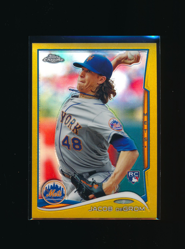 2014 Topps Chrome Update Jacob deGrom Gold Refractor /250, Super Nice