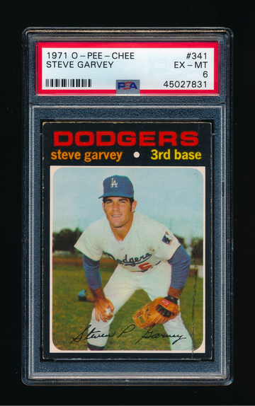 1971 OPC #341, Steve Garvey RC PSA 6 EXMT Centered