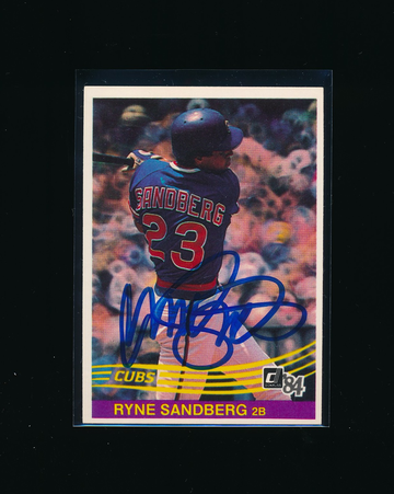 1984 Donruss #311, Ryne Sandberg Auto Bold Signature