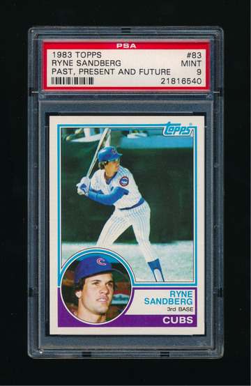 1983 Topps #83, Ryne Sandberg RC PSA 9 MINT HOF
