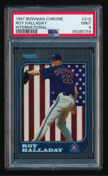1997 Bowman Chrome International #212, Roy Halladay RC PSA 9 Mint