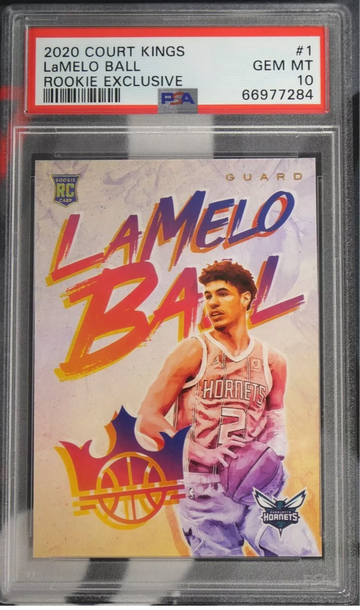 LaMELO Ball Court Kings Rookie Exclusive SSP #1 2020 PSA 10