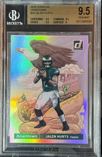 2020 Donruss Jalen Hurts Downtown Rookie BGS 9.5 Gem Mint