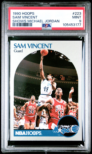 1990 Hoops Sam Vincent Michael Jordan PSA 9 MINT!
