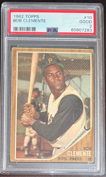 1962 Topps Roberto (Bob) Clemente PSA 2