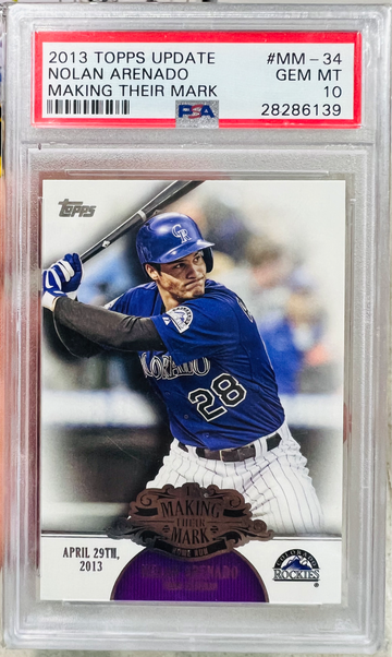 2013 Topps Update Nolan Arenado Making Their Mark PSA 10 POP 24