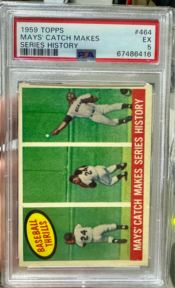 1959 Topps Willie Mays Catch Makes History Series PSA 5