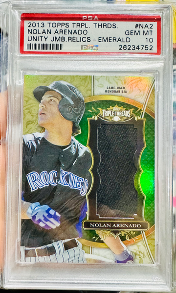 2013 Triple Threads Nolan Arenado Jumbo Relic Emerald /18 POP 1