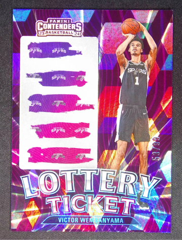 /99 2023-24 Contenders Victor Wembanyama RC Lottery Ticket Playoff Edition /99