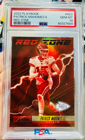 2022 Playbook Patrick Mahomes Red Zone PSA 10