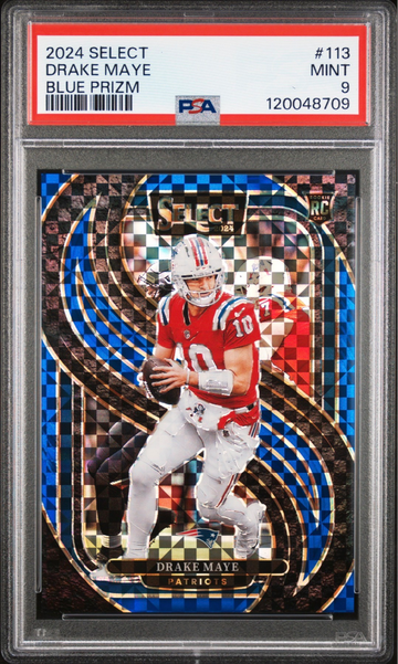 2024 Select Drake Maye Blue Prizm /175 PSA 9