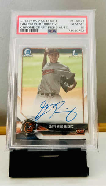 2018 Bowman Draft Grayson Rodriguez Auto PSA 10