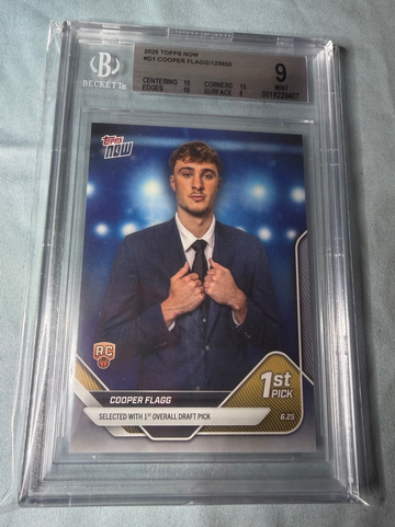 2025 Topps Now Cooper Flagg #D1 RC Rookie BGS 9