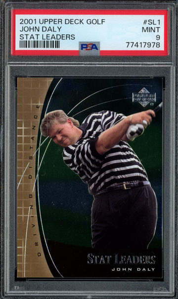 2001 Upper Deck Golf John Daly Stat Leaders #SL1 PSA 9