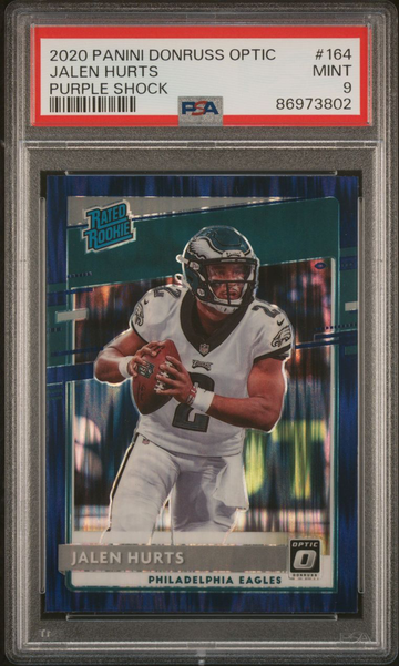 2020 Optic Jalen Hurts Purple Shock Rookie 