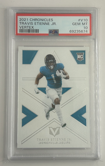 2021 Chronicles Travis Etienne Rookie PSA 10