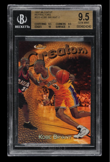 1997 Topps Finest Gold Refractor /289 KOBE BRYANT #323 BGS 9.5