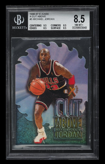 1996 Skybox E-X2000 A Cut Above MICHAEL JORDAN #5 BGS 8.5 