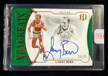 2021-22 Panini National Treasures Larry Bird On-Card Auto