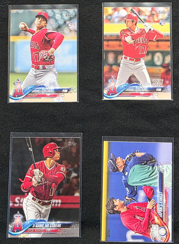 2018 Topps Update Shohei Ohtani (4) Card Lot