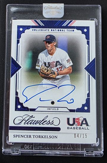 2022 Panini Flawless Spencer Torkelson USA Gems Signatures Sapphire Auto