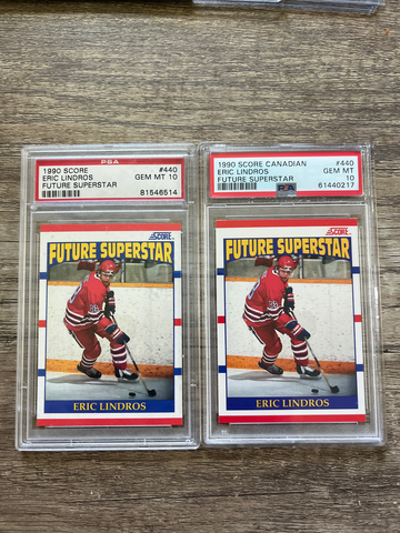 1990 NHL SCORE CANADIAN #440  ERIC LINDROS RC PSA 10 GEM MINT FUTURE SUPERSTAR 