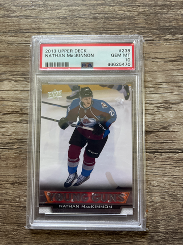 2013 Upper Deck Hockey #238 Nathan MacKinnon YOUNG GUNS RC PSA 10
