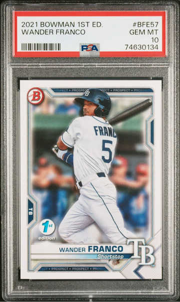 2021 Bowman 1st Edition BFE57 Wander Franco PSA 10