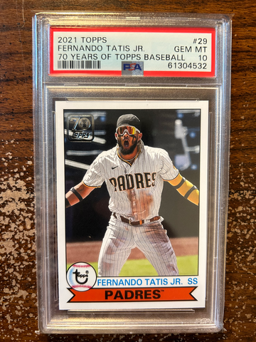 2021 Topps 29 Fernando Tatis Jr. 70 Years of Topps Baseball PSA 10