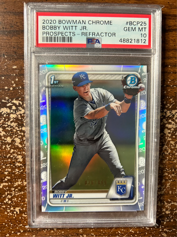 2020 Bowman Chrome BCP25 Bobby Witt Jr. Prospects-Refractor PSA 10