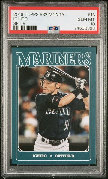 2019 Topps 582 Montgomery 16 Ichiro Set 5 PSA 10