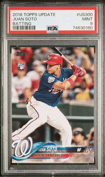 2018 Topps Update US300 Juan Soto RC Batting PSA 9
