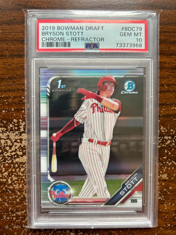 2019 Bowman Draft BDC79 Bryson Stott Chrome-Refractor PSA 10