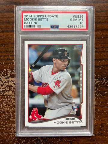 2014 Topps Update US26 Mookie Betts Batting PSA 10