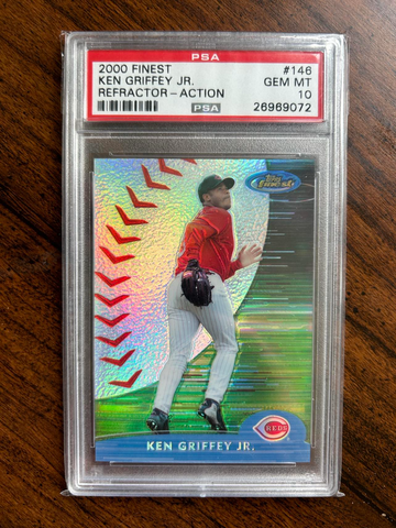 2000 Finest 146 Ken Griffey Jr. Refractor-Action PSA 10