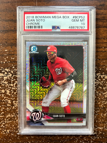 2018 Bowman Mega Box BCP52 Juan Soto Chrome PSA 10
