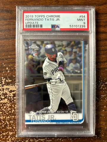 2019 Topps Chrome Update 54 Fernando Tatis Jr. RC PSA 9