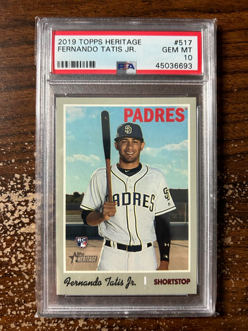 2019 Topps Heritage 517 Fernando Tatis Jr. RC PSA 10