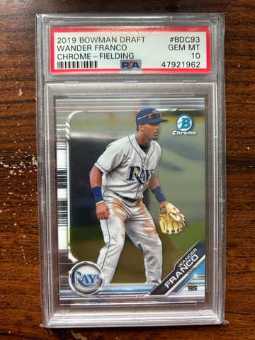 2019 Bowman Draft BDC93 Wander Franco Chrome-Fielding PSA 10
