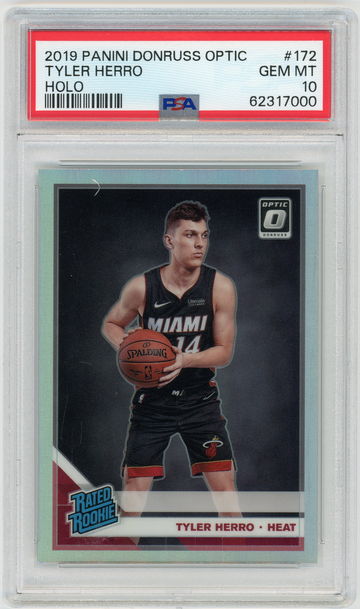 TYLER HERRO 2019-20 Panini Donruss Optic Holo Silver Rc #172 PSA 10