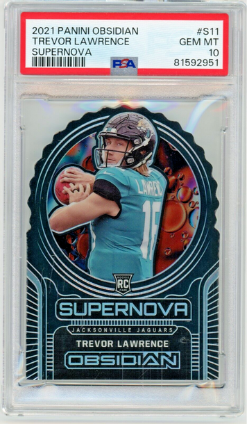 TREVOR LAWRENCE 2021 Panini Obsidian Supernova Rc #07/35 PSA 10 Pop 2