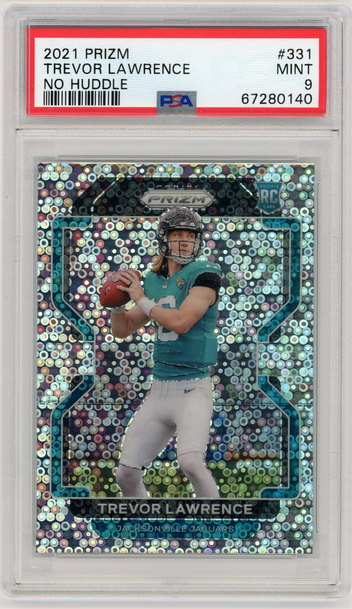 TREVOR LAWRENCE 2021 Panini Prizm No Huddle Disco Prizm Rc #331 PSA 9