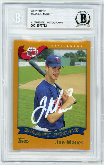 JOE MAUER 2002 Topps Auto Rc #2002 BGS Authentic