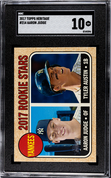 AARON JUDGE 2017 Topps Heritage Rc #214 SGC 10
